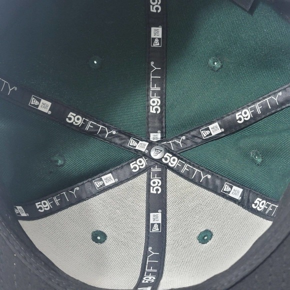 Oakland Athletics A's New Era Authentic On-Field 59FIFTY Fitted Hat Size 8 - Picture 13 of 13